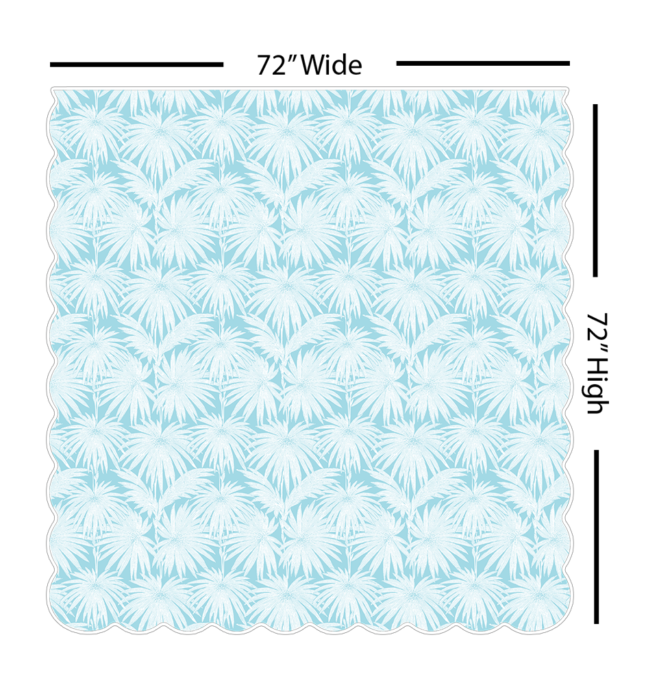 Folly Beach Glass | Scalloped Shower Curtain | Made in the USA