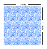 Senlin Azure | Scalloped Shower Curtain | Made in the USA
