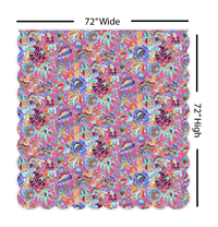 Veneta Floral | Scalloped Shower Curtain | Made in the USA