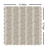 Zigby Sand | Scalloped Shower Curtain | Made in the USA