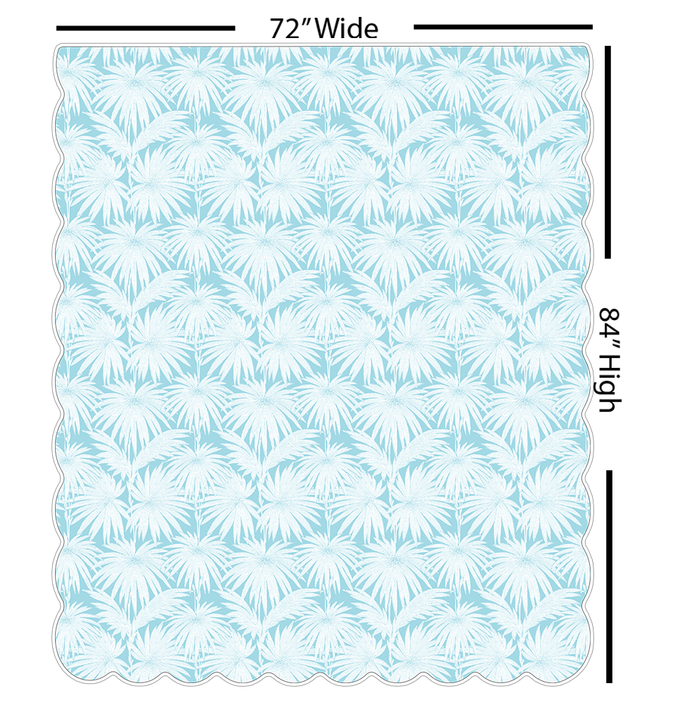 Folly Beach Glass | Scalloped Shower Curtain | Made in the USA