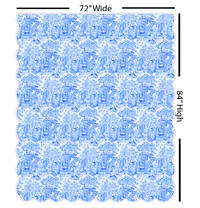 Senlin Azure | Scalloped Shower Curtain | Made in the USA