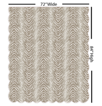 Zigby Sand | Scalloped Shower Curtain | Made in the USA