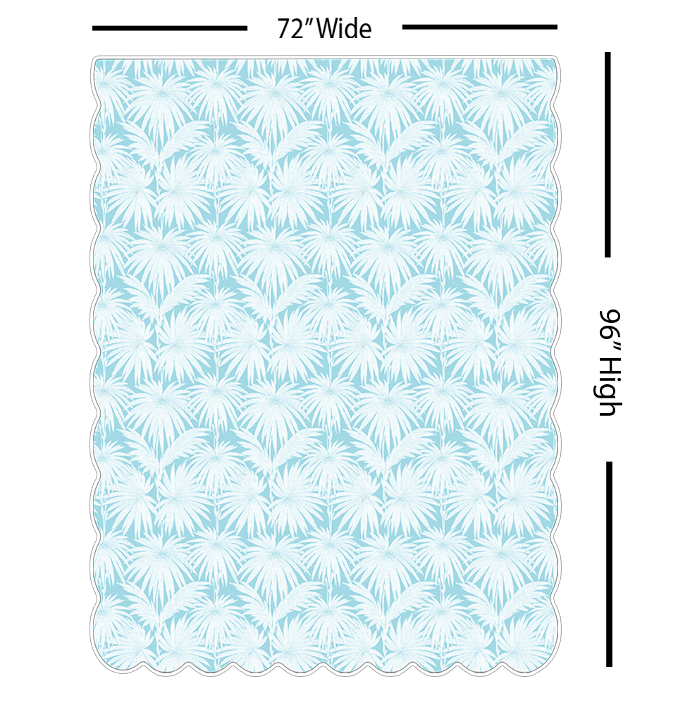 Folly Beach Glass | Scalloped Shower Curtain | Made in the USA