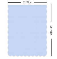 Maximo Barely Blue | Scalloped Shower Curtain | Made in the USA