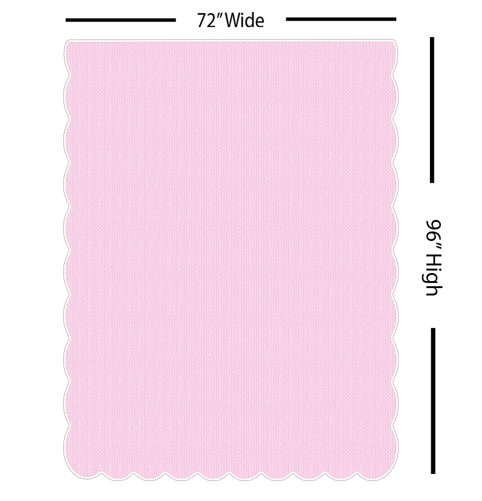 Maximo Peony | Scalloped Shower Curtain | Made in the USA