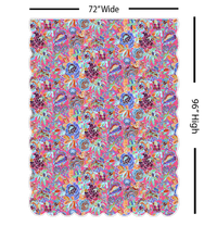 Veneta Floral | Scalloped Shower Curtain | Made in the USA