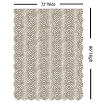 Zigby Sand | Scalloped Shower Curtain | Made in the USA