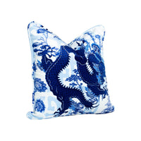 Drago Bold Blue Throw Pillow