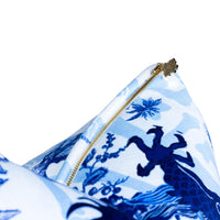 Drago Bold Blue Throw Pillow