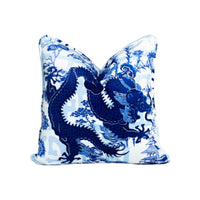 Drago Bold Blue Throw Pillow