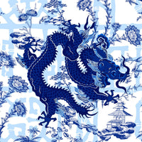 Drago Bold Blue Throw Pillow