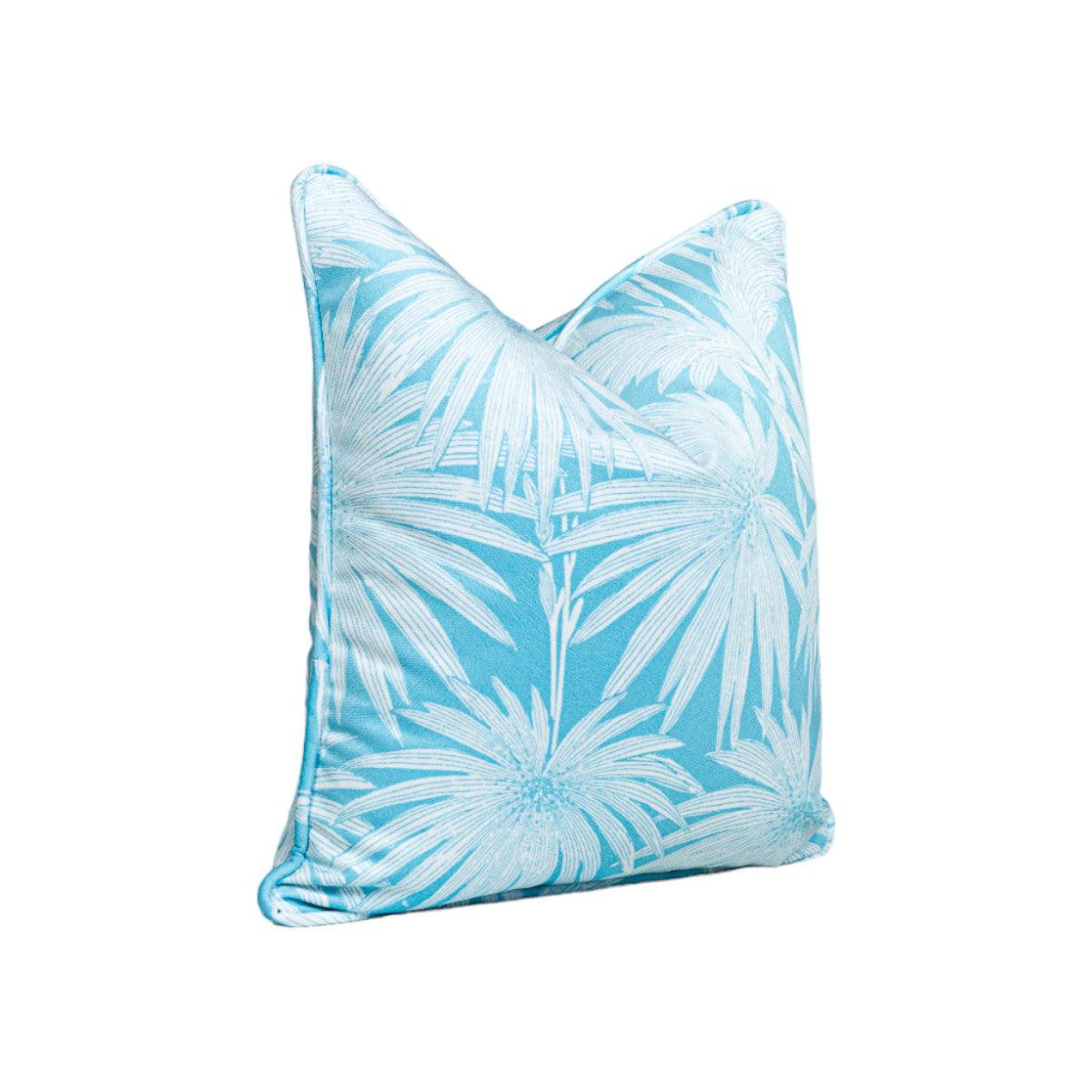 Folly Beach Glass | Teal Throw Pillow