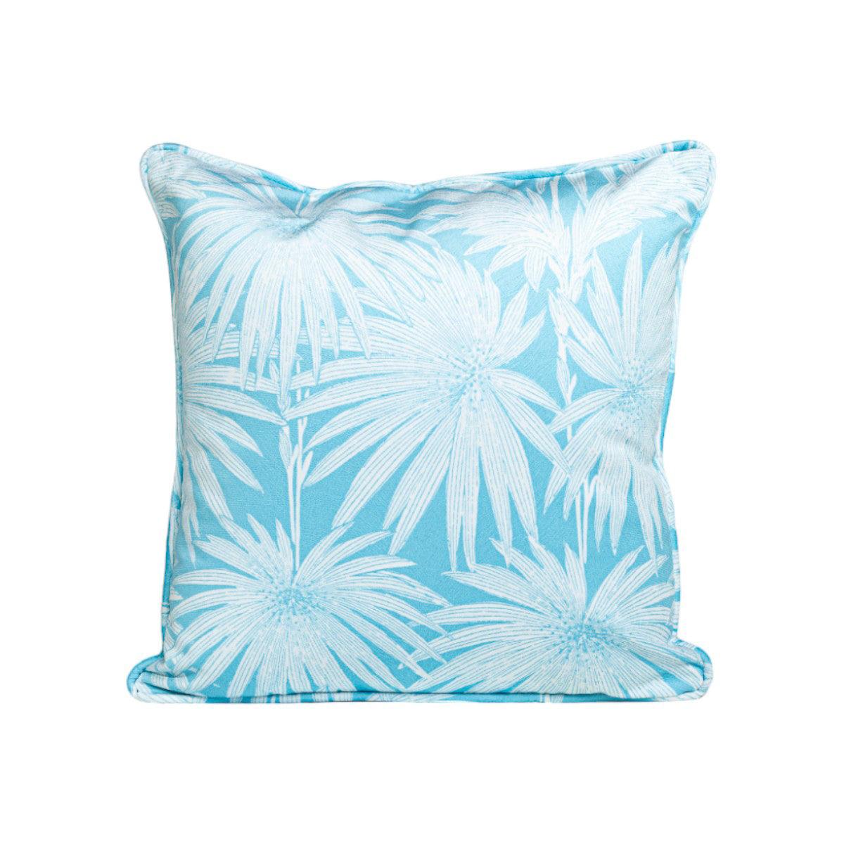 Folly Beach Glass | Teal Throw Pillow