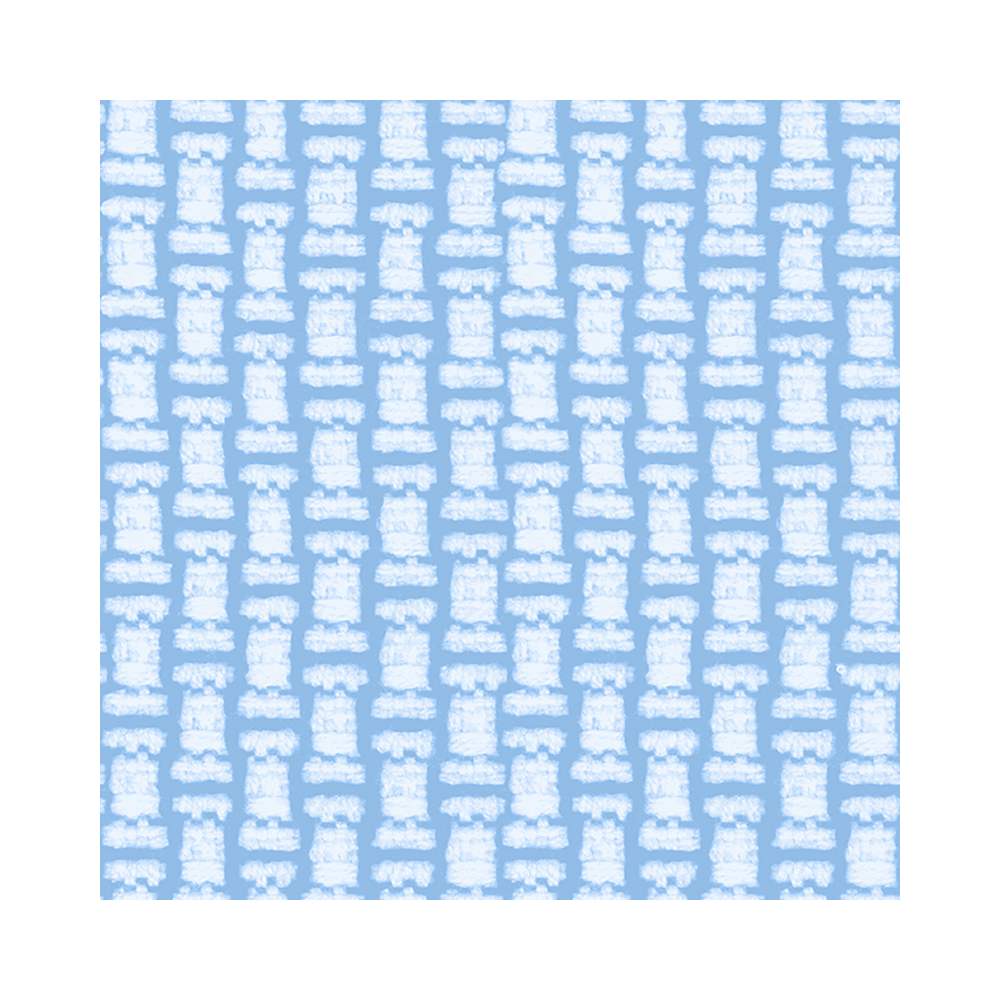 Maximo Barely Blue | Scalloped Shower Curtain | Made in the USA