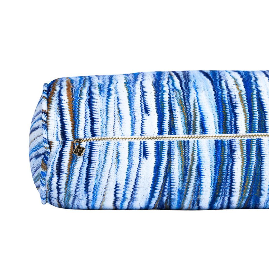 Myriad Marble Larkspur Blue Bolster Pillow