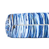 Myriad Marble Larkspur Blue Bolster Pillow