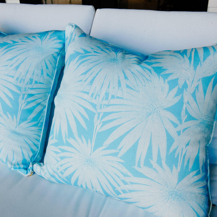Folly Beach Glass | Teal Throw Pillow