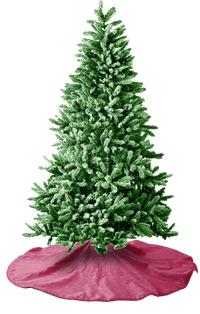 Sugarplum Dream Tree Skirt | Reversible Green & Pink Pattern