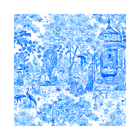 Senlin Azure | Scalloped Shower Curtain | Made in the USA