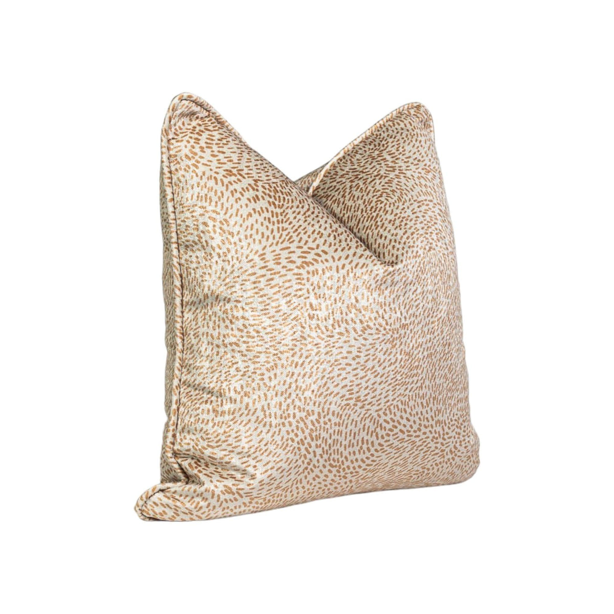 Soren Almond Milk | Cream & Tan Throw Pillow