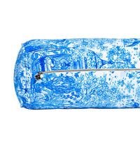 Senlin Azure Blue | Chinoiserie Bolster Pillow