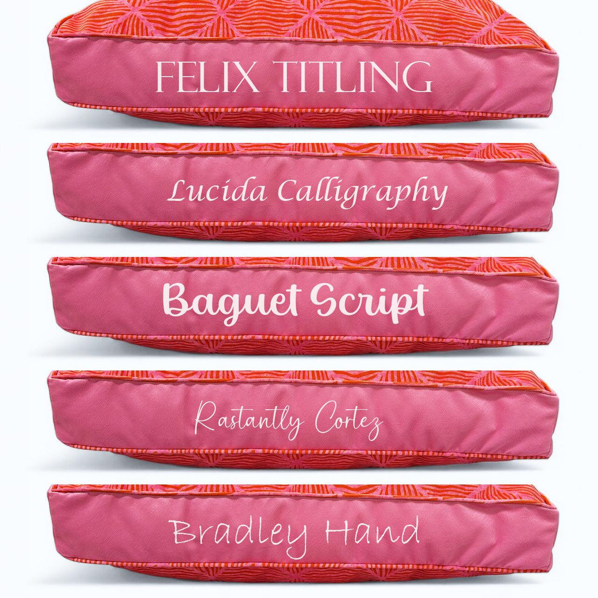 The Dolly | Orange & Pink Customizable Pet Bed