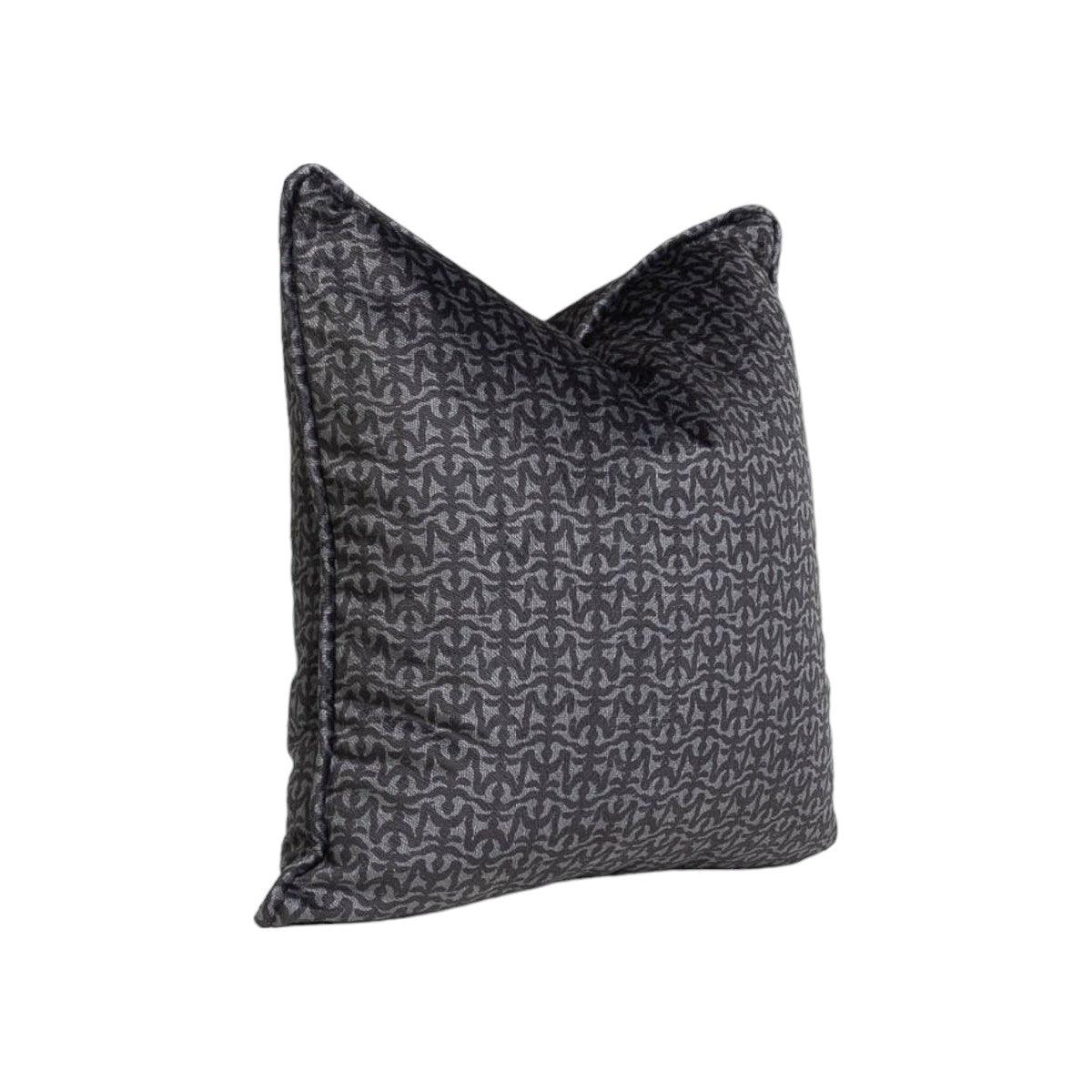 Valsell Graphite | Grey & Black Throw Pillow