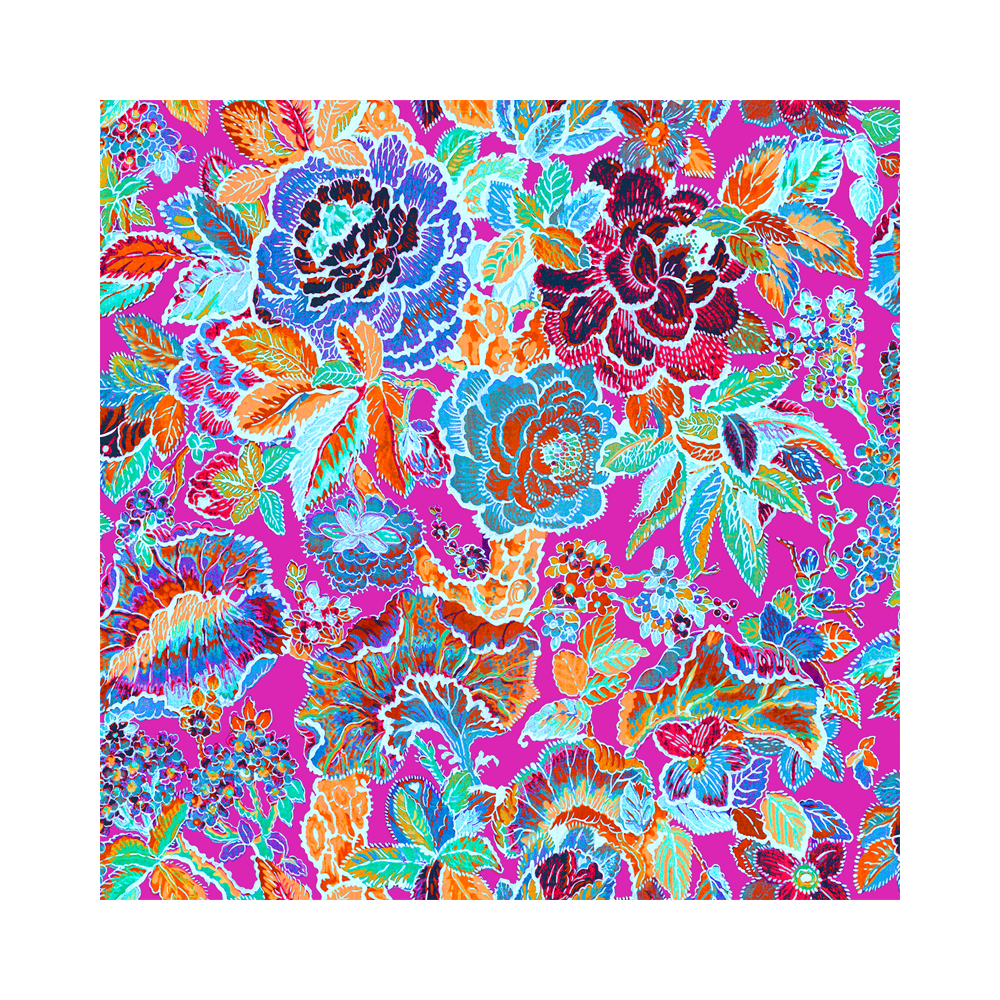 Veneta Floral | Scalloped Shower Curtain | Made in the USA