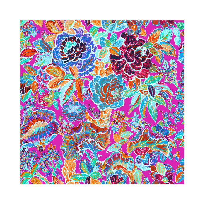 Veneta Floral | Scalloped Shower Curtain | Made in the USA