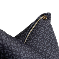 Valsell Graphite | Grey & Black Throw Pillow