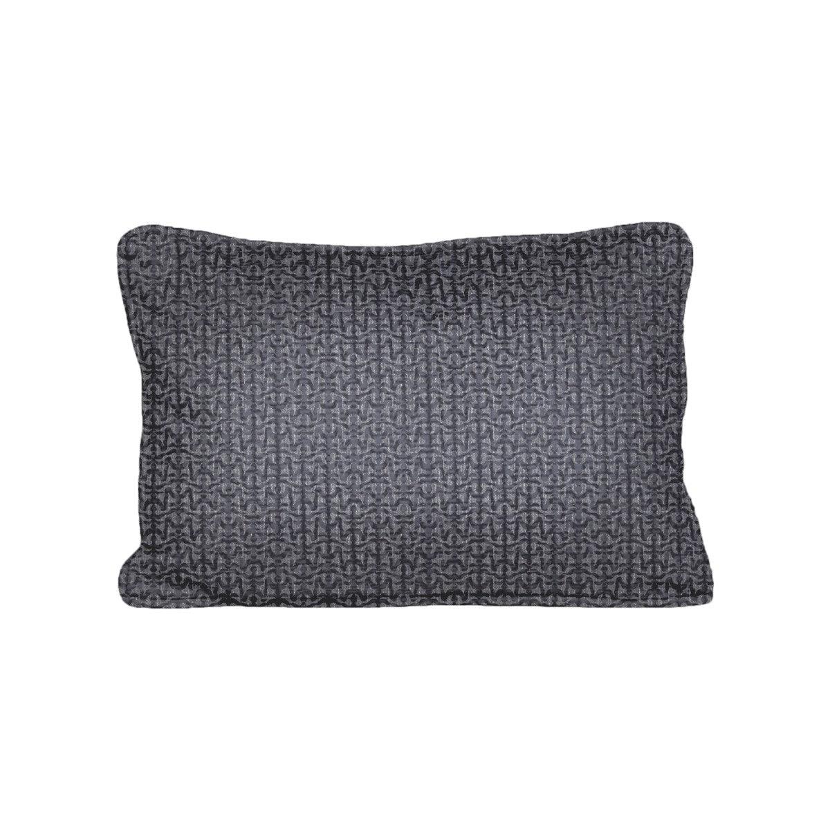 Valsell Graphite | Grey & Black Lumbar Throw Pillow