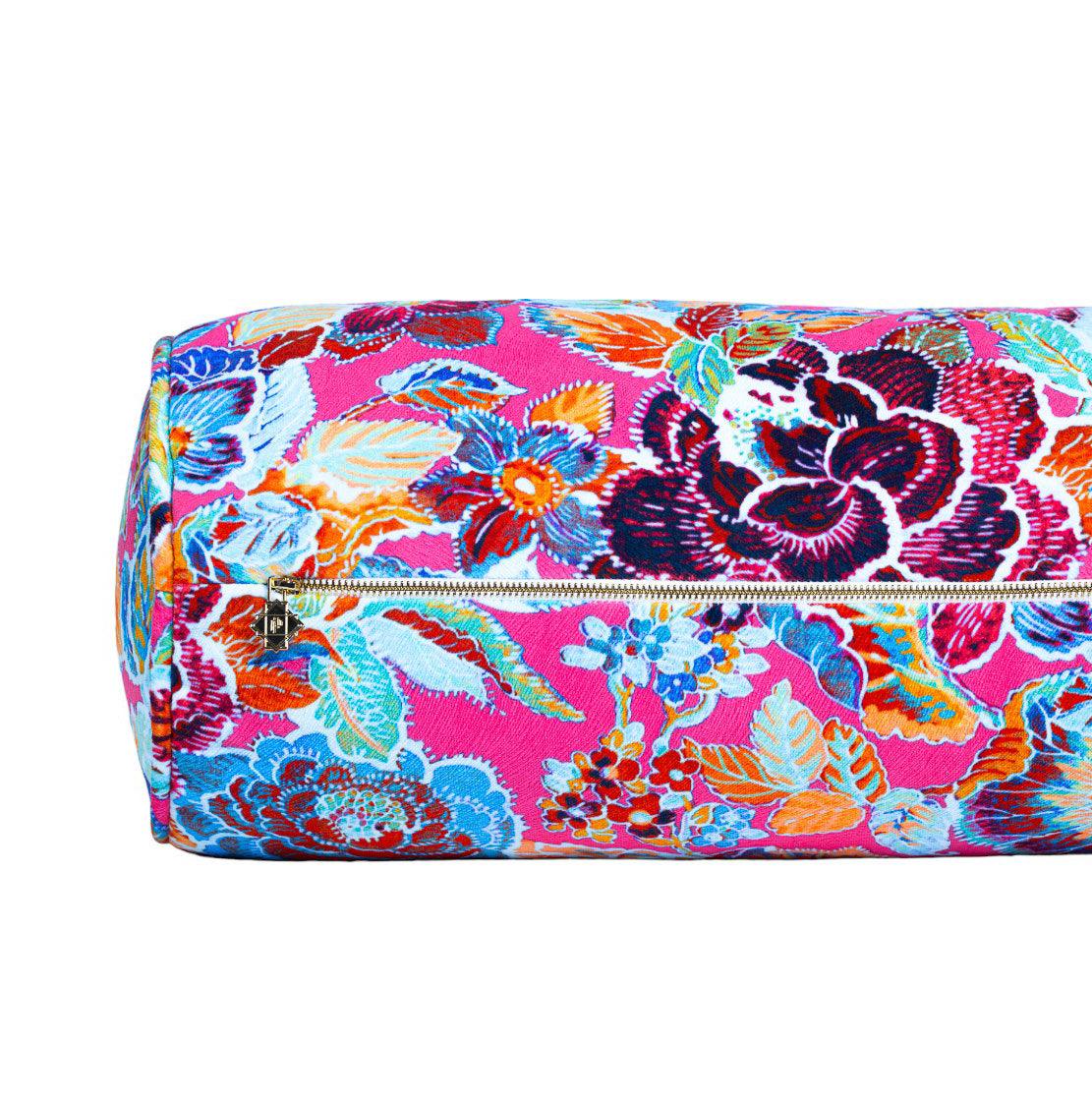 Veneta Floral Pink Bolster Pillow
