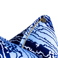 yari indigo pillow - close-up