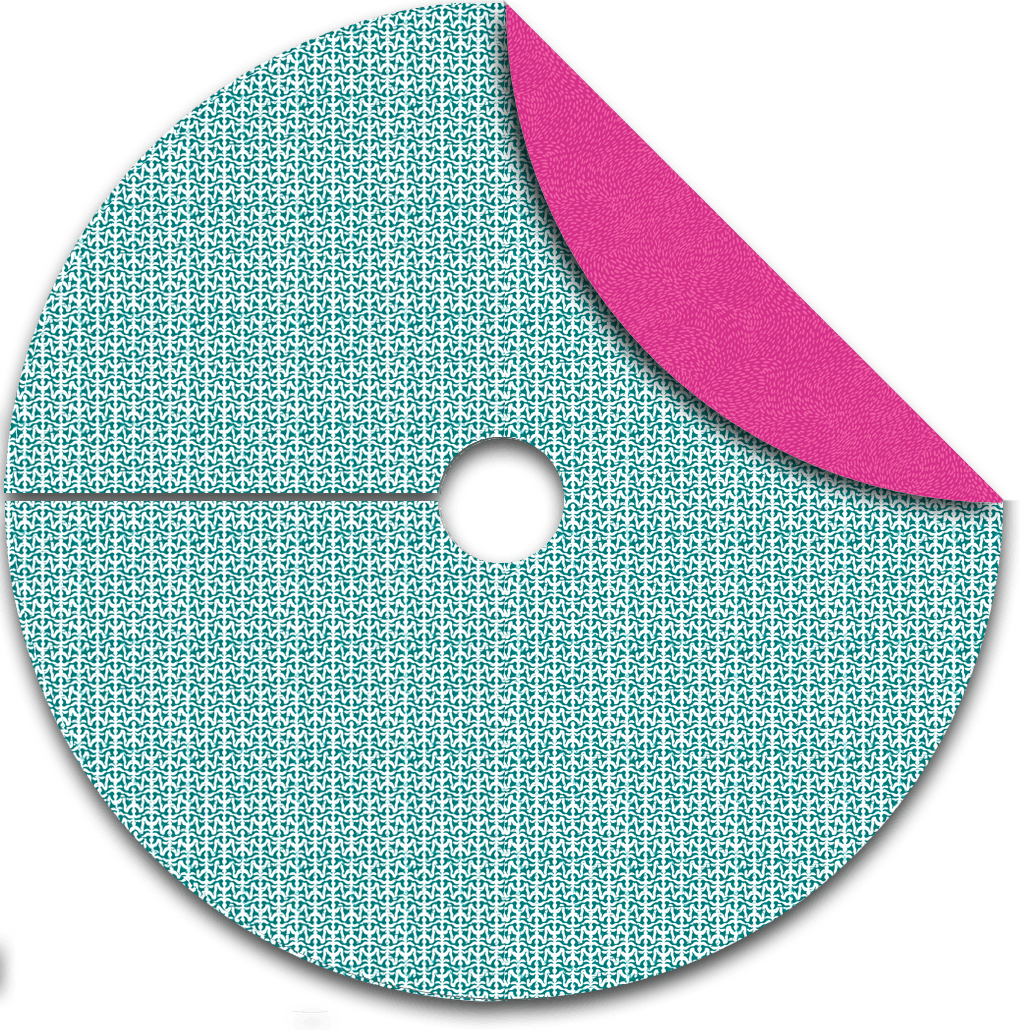 Sugarplum Dream Tree Skirt | Reversible Green & Pink Pattern