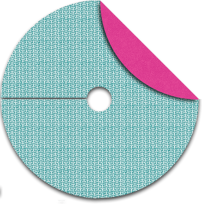Sugarplum Dream Tree Skirt | Reversible Green & Pink Pattern