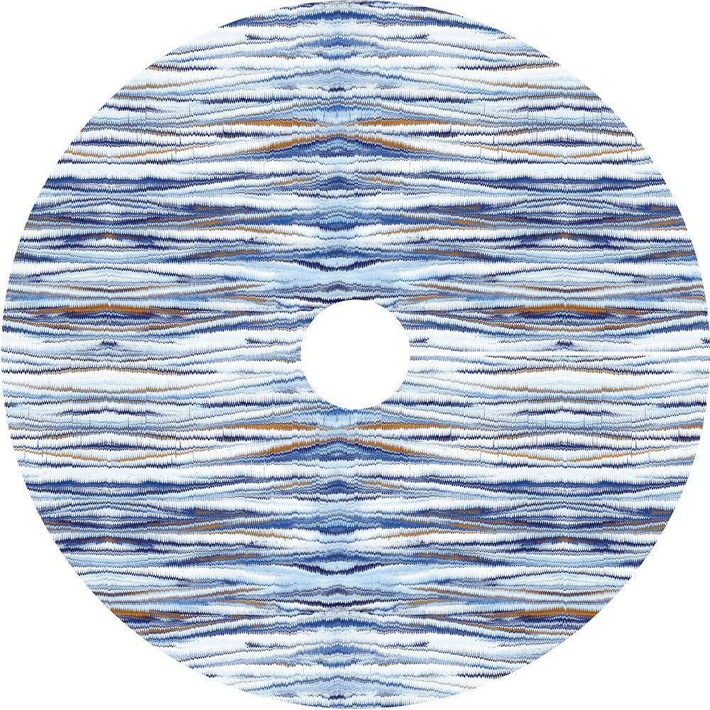 Winter Wonderland Tree Skirt | Reversible Blue & White Patterns