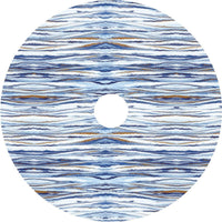 Winter Wonderland Tree Skirt | Reversible Blue & White Patterns
