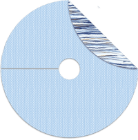 Winter Wonderland Tree Skirt | Reversible Blue & White Patterns