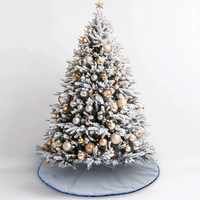 Winter Wonderland Tree Skirt | Reversible Blue & White Patterns