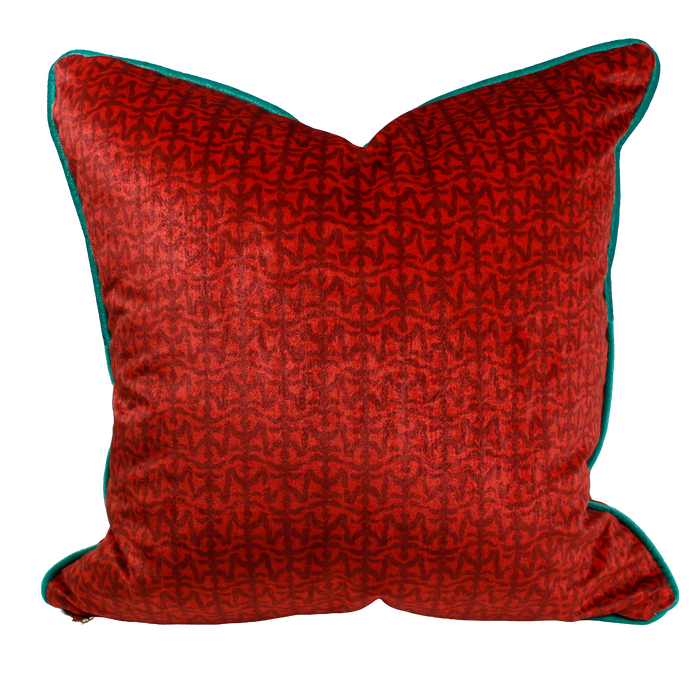 Crimson Fir Corded Throw Pillow
