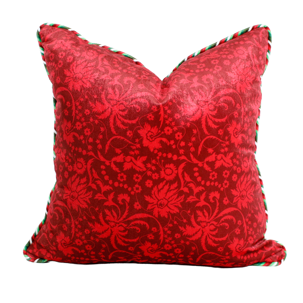 Festive Fleur Corded Throw Pillow