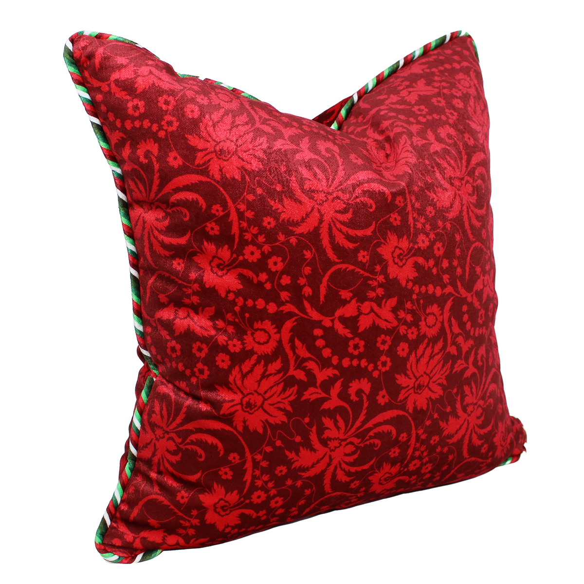 Festive Fleur Corded Throw Pillow