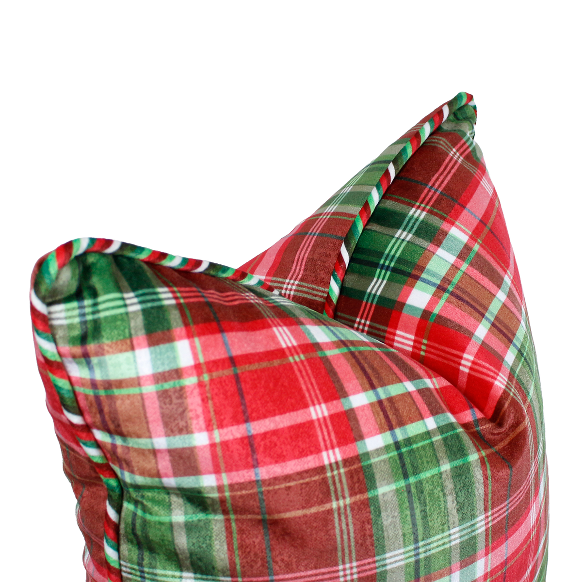 Highland Plaid Corded Throw Pillow