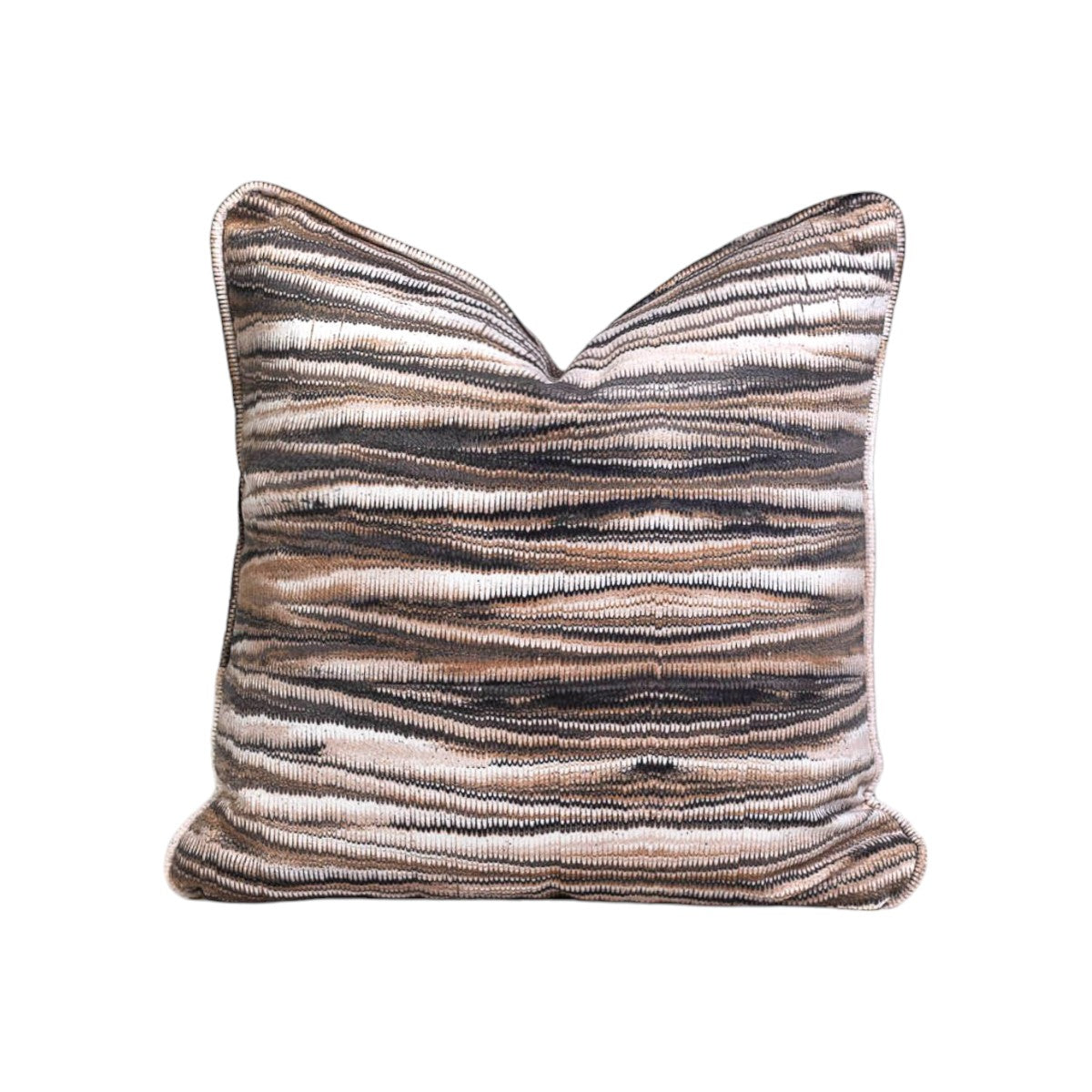 MYRIAD MARBLE ESPRESSO THROW PILLOW