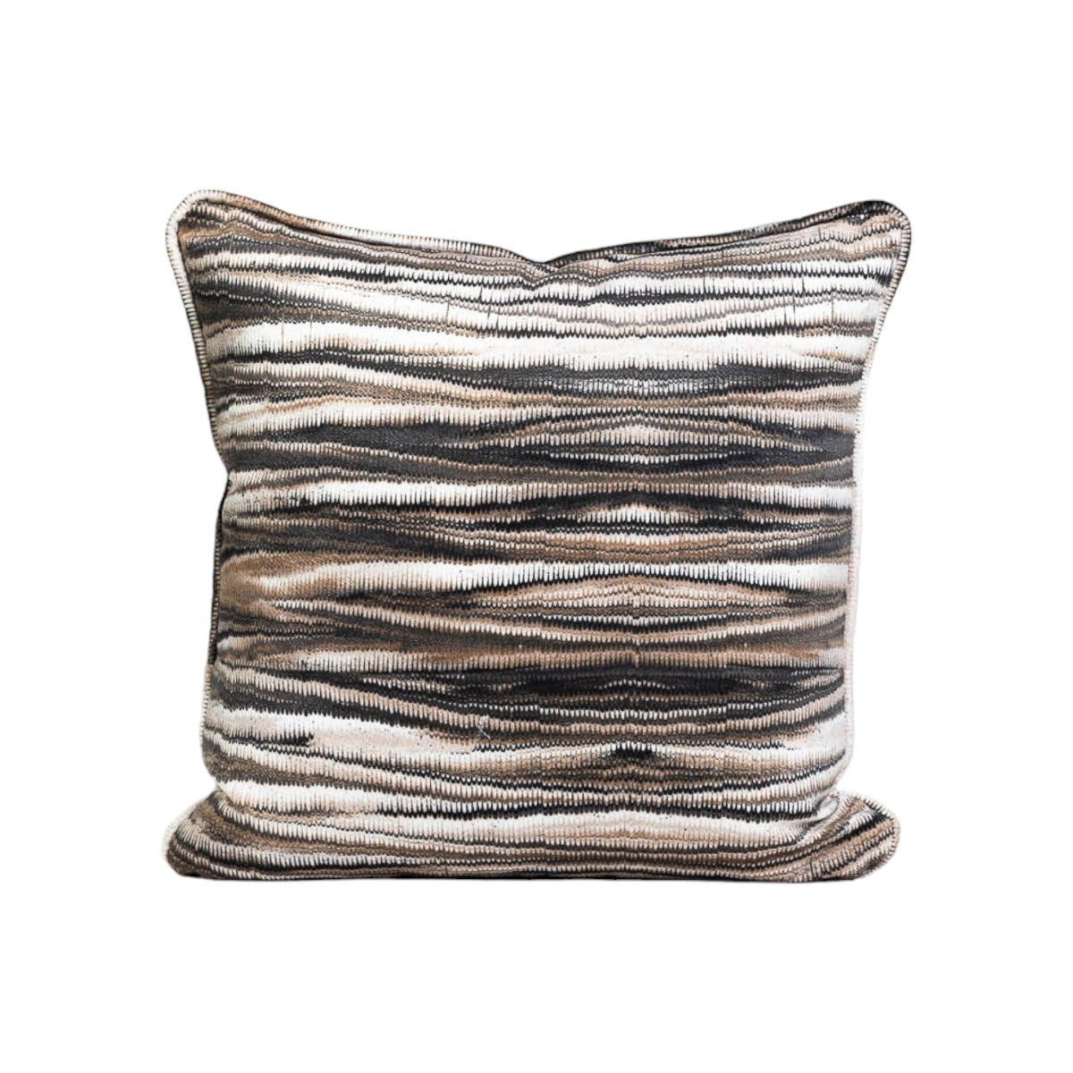 Myriad Marble Espresso Brown Throw Pillow