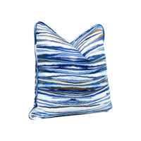 Myriad Marble Larkspur Blue Throw Pillow