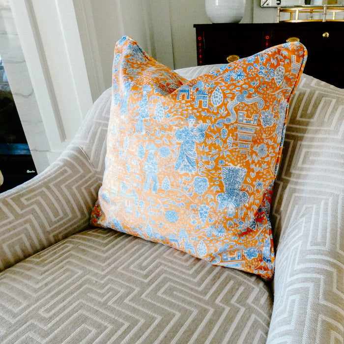 Ganni Sunbaked | Chinoiserie Throw Pillow