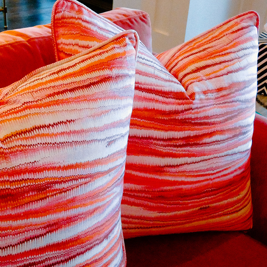 Myriad Marble Rosey Throw Pillow