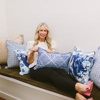 Mali Larkspur Blue | Lumbar Throw Pillow